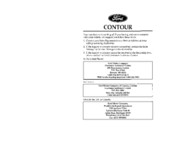 1997 Ford Contour OM