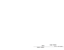 2015 Ram Truck Diesel OM Supplement