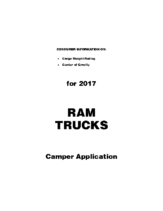 2017 Ram Truck Camper Application OM Supplement